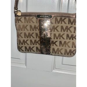 Michael Kors gold satchel